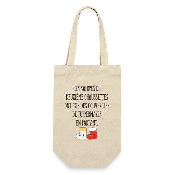 Ces Salopes de Deuxième Chaussettes - Humour noir - Sac à bouteille - nature - Devant