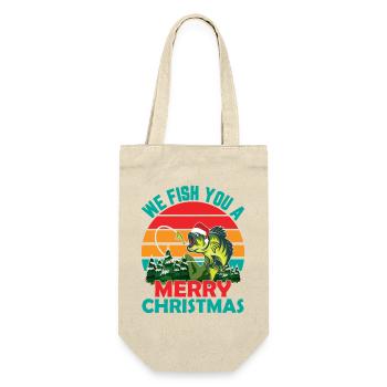 Christmas in July Quote We Fish You - Gift Bag for Bottles - nature - Front