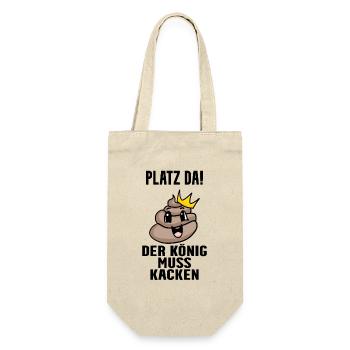 Kacke König - Geschenkbeutel für Flaschen - Natur - Vorne
