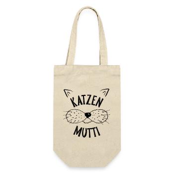 katzen mutti - Geschenkbeutel für Flaschen - Natur - Vorne