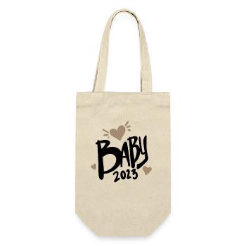Bébé 2023 - Nouveau-né 2023 Cadeau bébé - Sac à bouteille - nature - Devant