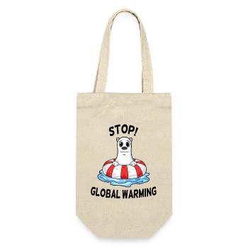 Klimawandel Klimaschutz - Geschenkbeutel für Flaschen - Natur - Vorne