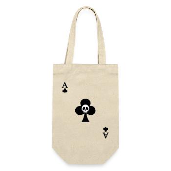 Crâne et as de trèfle - Sac à bouteille - nature - Devant