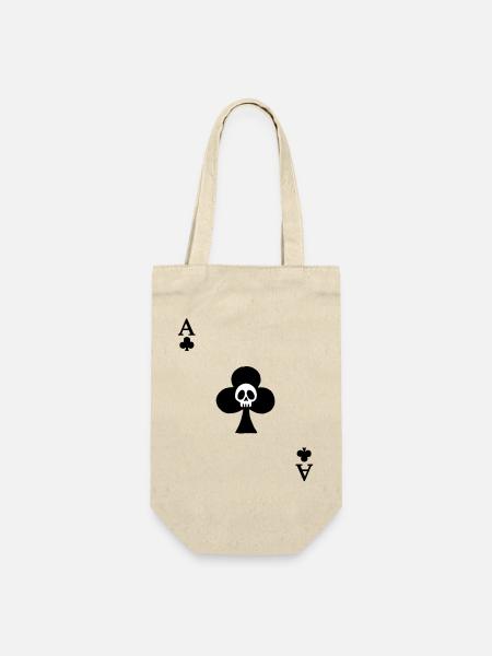 Crâne et as de trèfle - Sac à bouteille - nature