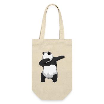 Panda Hip Hop Tanz - Geschenkbeutel für Flaschen - Natur - Vorne