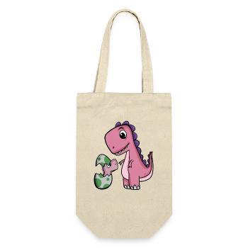 Dinosaures avec bébés dinosaures - Sac à bouteille - nature - Devant