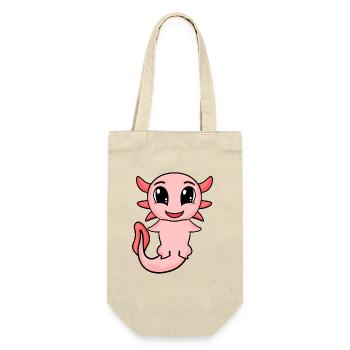 Axolotl - Geschenkbeutel für Flaschen - Natur - Vorne