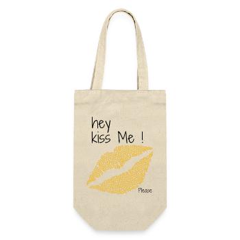 kiss me - Gift Bag for Bottles - nature - Front