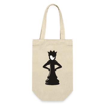Angry Chess Queen – Chess Queen Design - Gift Bag for Bottles - nature - Front