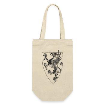 Stehender Greif von Rostock - Geschenkbeutel für Flaschen - Natur - Vorne