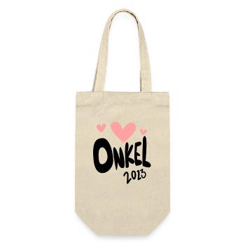 Onkel 2023 - Onkel werden - Geschenkbeutel für Flaschen - Natur - Vorne