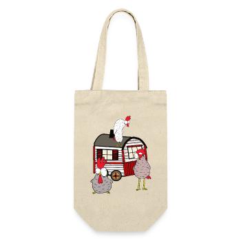 Trailer Chicken coop poultry poultry farm - Gift Bag for Bottles - nature - Front