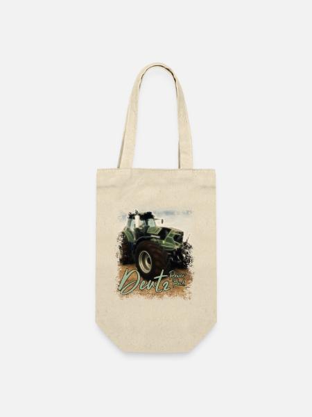Deutz Traktor Kraftpaket - Traktor Power Pack - Geschenkbeutel für Flaschen - Natur