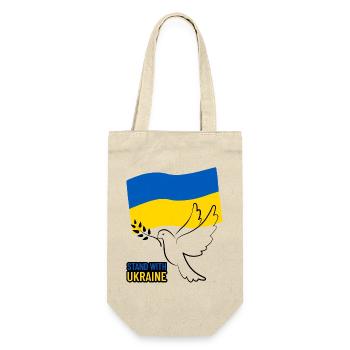Ukraine Flagge mit Flügeldesign - Geschenkbeutel für Flaschen - Natur - Vorne