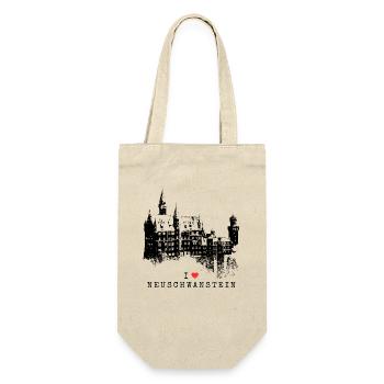 Neuschwanstein Deutschland Bayern I Love Germany - Geschenkbeutel für Flaschen - Natur - Vorne