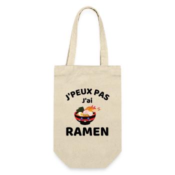 J peux pas j ai Ramen Cadeau fan Japon - Sac à bouteille - nature - Devant