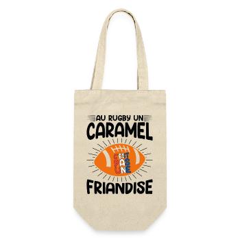 Au Rugby Un Caramel C'est Pas Une Friandise - Sac à bouteille - nature - Devant