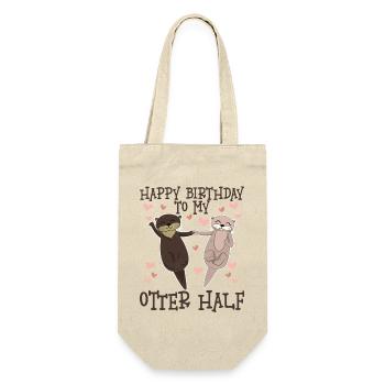 Joyeux anniversaire à ma moitié de loutre - Sac à bouteille - nature - Devant