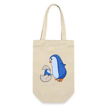 Pingouin avec Bébé Pingouin - Sac à bouteille - nature - Devant
