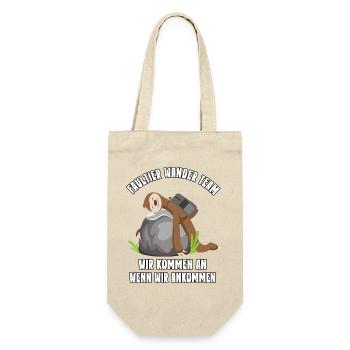 Wander Team Geschenk Bergsteiger Wanderung - Geschenkbeutel für Flaschen - Natur - Vorne