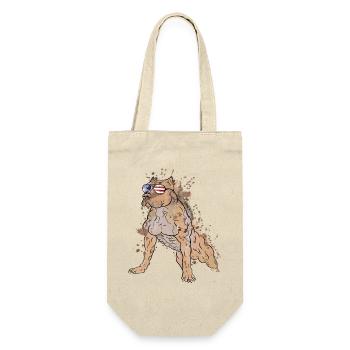 American Staffordshire Terrier avec lunettes de soleil - Sac à bouteille - nature - Devant
