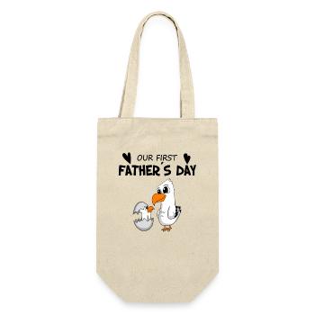 Father's Day Gift - Our First Father's Day - Gift Bag for Bottles - nature - Front