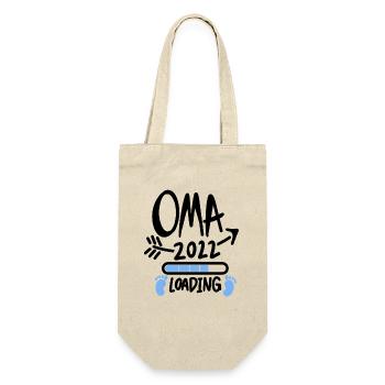 Oma 2022 - Werdende Oma 2022 - Geschenkbeutel für Flaschen - Natur - Vorne