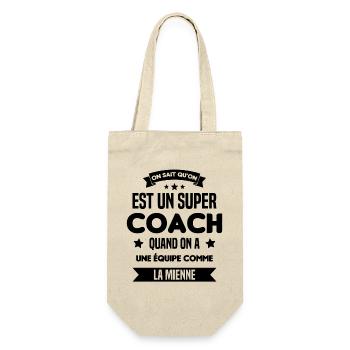 Un Super Coach Cadeau Entraîneur Sportif Humour - Sac à bouteille - nature - Devant