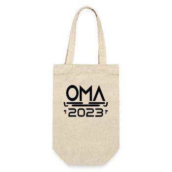 Oma 2023 - Werdende Oma 2023 - Geschenkbeutel für Flaschen - Natur - Vorne