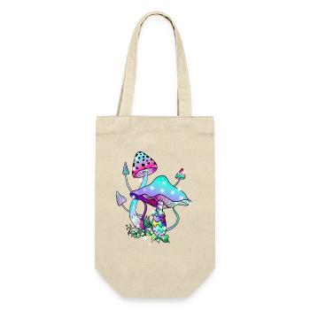 Zauberpilze psychedelische Pilzkunst - Geschenkbeutel für Flaschen - Natur - Vorne