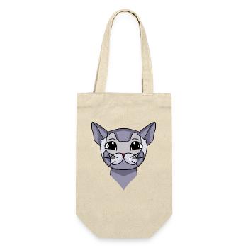 Britisch Kurzhaar Kopf Katze Katzenbesitzer - Geschenkbeutel für Flaschen - Natur - Vorne