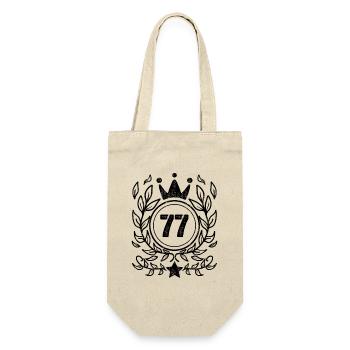 77 - Born year Year of birth 1977 - Gift Bag for Bottles - nature - Front