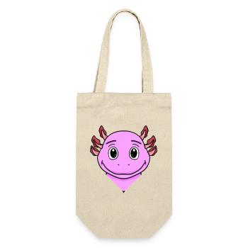 Axolotl - Geschenkbeutel für Flaschen - Natur - Vorne