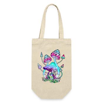 Magic Mushrooms Bunte Glitzer Pilzkunst - Geschenkbeutel für Flaschen - Natur - Vorne