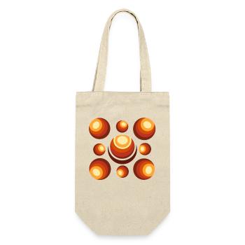 Retro Ball Pattern Mid-Century - Gift Bag for Bottles - nature - Front