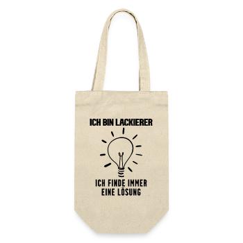 Lackierer Beruf Ausbildung - Geschenkbeutel für Flaschen - Natur - Vorne