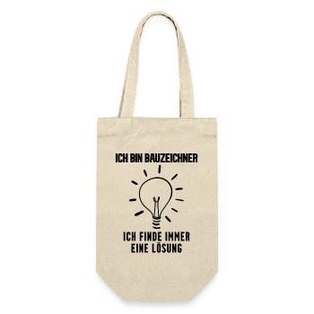 Bauzeichner Beruf Ausbildung - Geschenkbeutel für Flaschen - Natur - Vorne