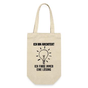Architekt Beruf Ausbildung - Geschenkbeutel für Flaschen - Natur - Vorne