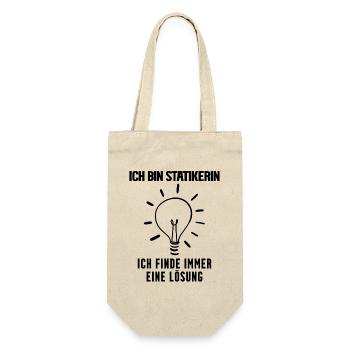 Statikerin Beruf Ausbildung - Geschenkbeutel für Flaschen - Natur - Vorne