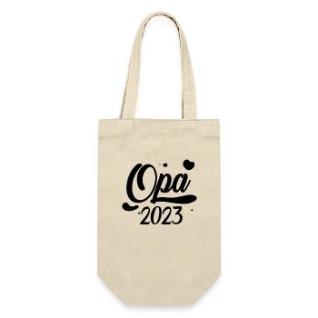 Opa 2023 loading - Geschenkbeutel für Flaschen - Natur - Vorne