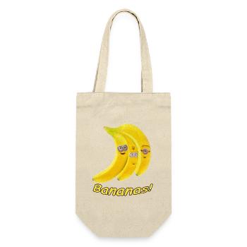 Ich liebe Bananen - Geschenkbeutel für Flaschen - Natur - Vorne