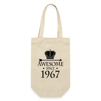 Jahrgang 1967 - Fantastisch seit 1967 - Geschenkbeutel für Flaschen - Natur - Vorne