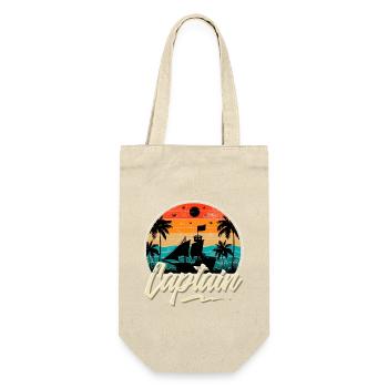 Captain Sailing Sailor Retro Vintage - Gift Bag for Bottles - nature - Front