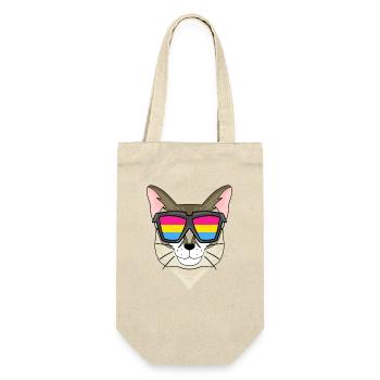 Pansexual Singapura - Cat with glasses - Gift Bag for Bottles - nature - Front