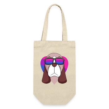 Bisexual Basset Hound Dog - Dog with glasses - Gift Bag for Bottles - nature - Front