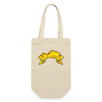 Banner aus Käse - Geschenkbeutel für Flaschen - Natur - Vorne
