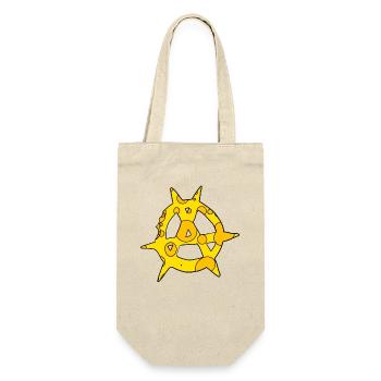Anarchie Symbol Käse - Geschenkbeutel für Flaschen - Natur - Vorne