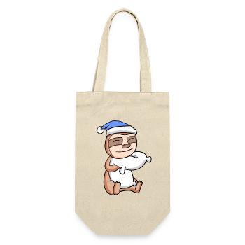 Faultier Baby - Geschenkbeutel für Flaschen - Natur - Vorne