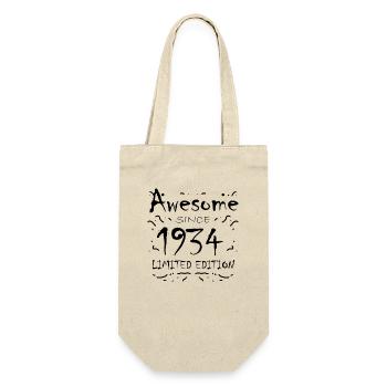 1934 - Jahrgang 1934 - Fantastisch seit 1934 - Geschenkbeutel für Flaschen - Natur - Vorne