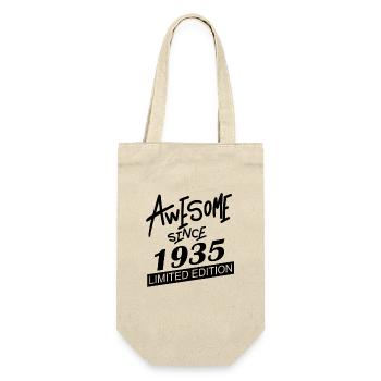 1935 - Jahrgang 1935 - Fantastisch seit 1935 - Geschenkbeutel für Flaschen - Natur - Vorne